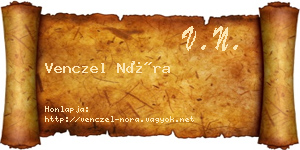 Venczel Nóra névjegykártya